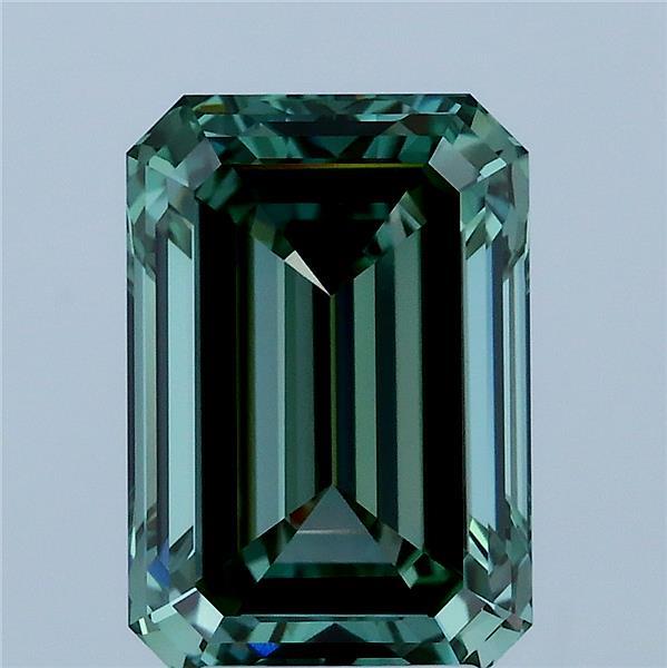 4.01ct Emerald FANCY VIVID GREEN VS1 Lab Created Diamond