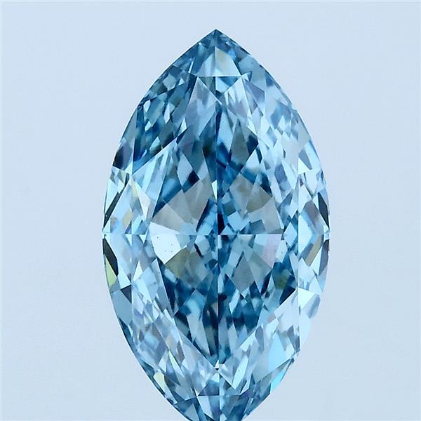2.53ct Marquise FANCY VIVID BLUE VS1 Lab Created Diamond