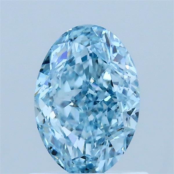1.01ct Oval FANCY INTENSE BLUE VS2 Lab Created Diamond