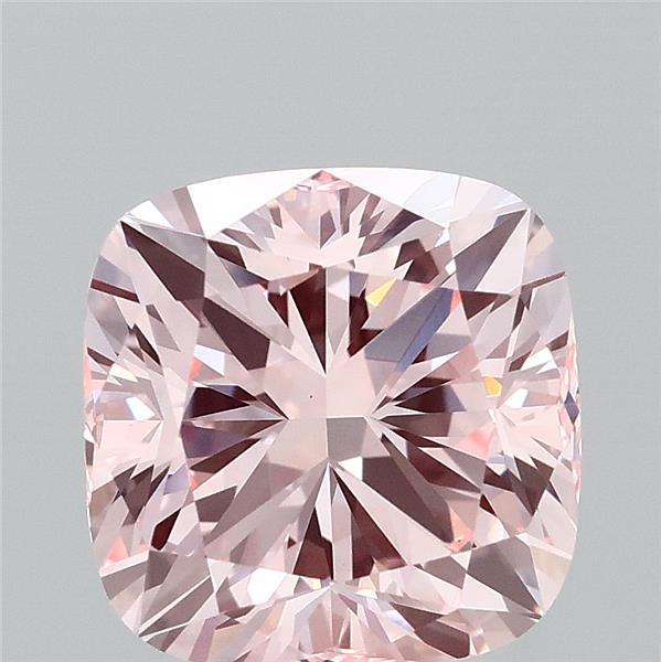 3.05ct Cushion FANCY INTENSE PINK VS1 Lab Created Diamond