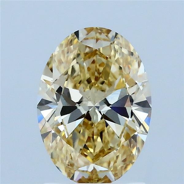 1.5ct Oval FANCY INTENSE YELLOW VS1 Lab Created Diamond