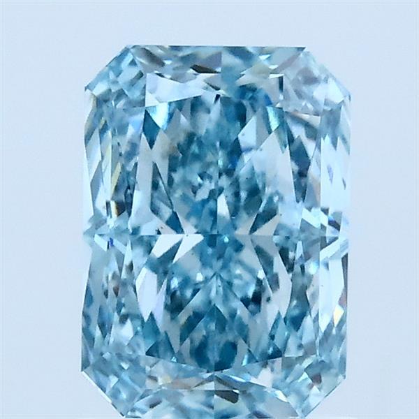 1.51ct Radiant FANCY VIVID BLUE VS1 Lab Created Diamond