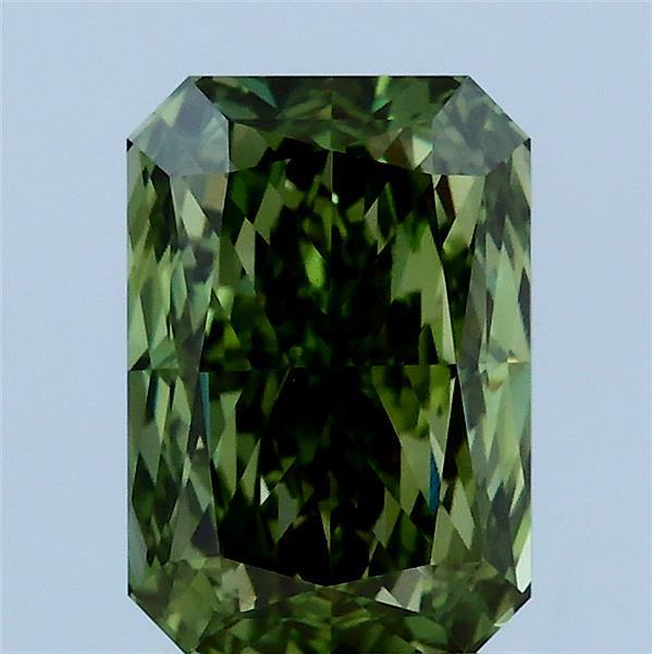 2.03ct Radiant FANCY VIVID GREEN VS1 Lab Created Diamond