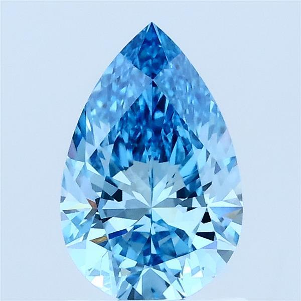 1.01ct Pear FANCY VIVID BLUE VS1 Lab Created Diamond