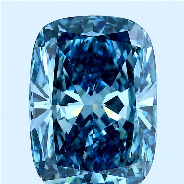 4.02ct Cushion FANCY VIVID BLUE VVS1 Lab Created Diamond