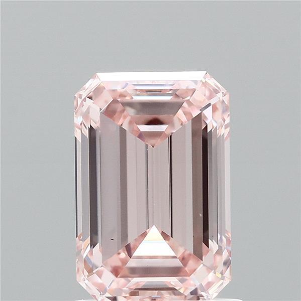 1.52ct Emerald FANCY INTENSE PINK VS1 Lab Created Diamond