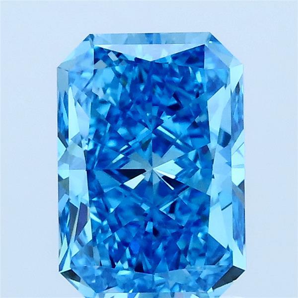 1.55ct Radiant FANCY VIVID BLUE VVS2 Lab Created Diamond