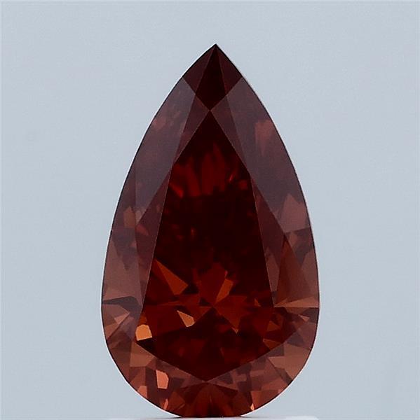 1.13ct Pear FANCY VIVID RED VVS2 Lab Created Diamond