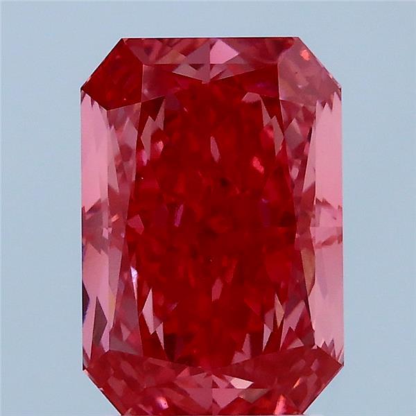 3.23ct Radiant FANCY VIVID PINK VVS2 Lab Created Diamond