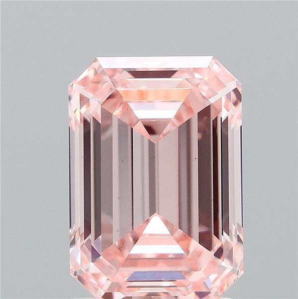 2.05ct Emerald FANCY INTENSE PINK VS1 Lab Created Diamond