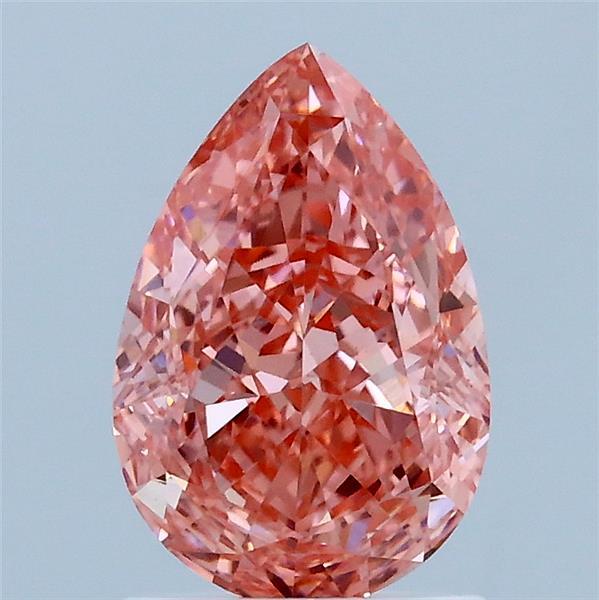 1.55ct Pear FANCY VIVID PINK VVS2 Lab Created Diamond