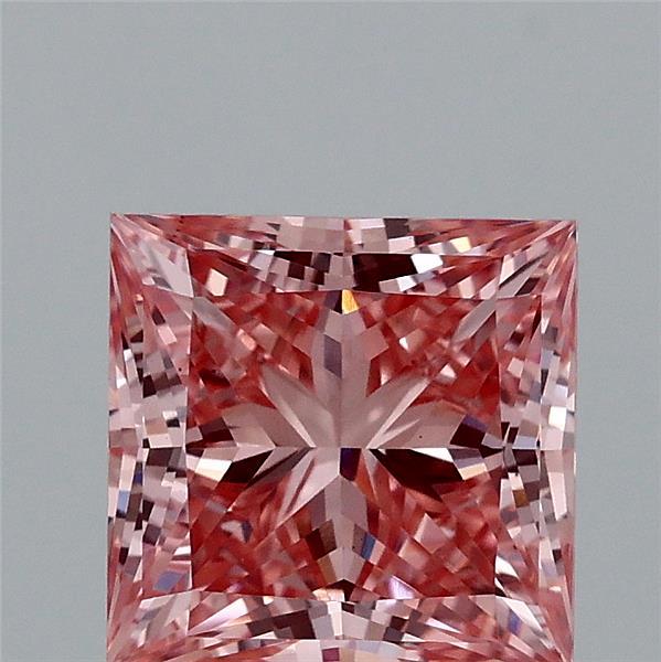 2.03ct Princess FANCY VIVID PINK VS1 Lab Created Diamond