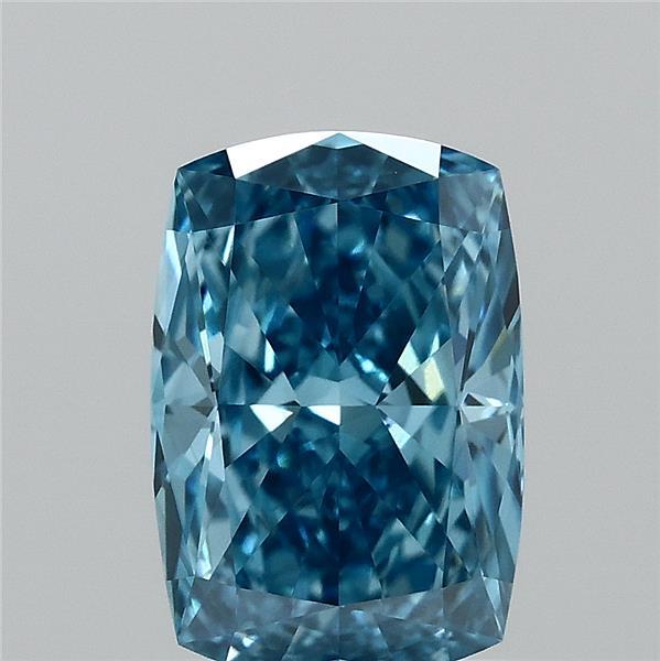 1.06ct Cushion FANCY VIVID BLUE VS1 Lab Created Diamond