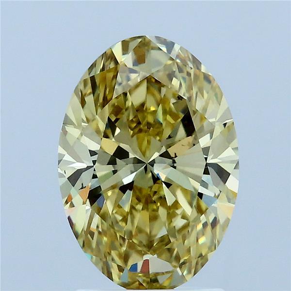 2.22ct Oval FANCY INTENSE YELLOW VS2 Lab Created Diamond