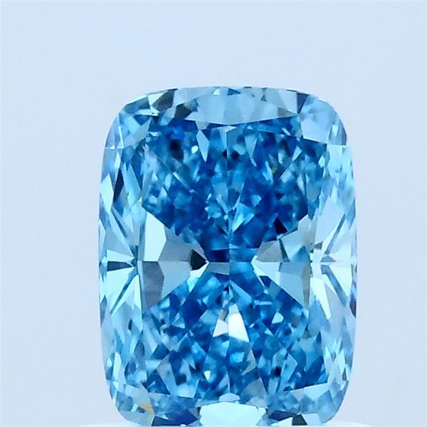 1.02ct Cushion FANCY VIVID BLUE VVS2 Lab Created Diamond