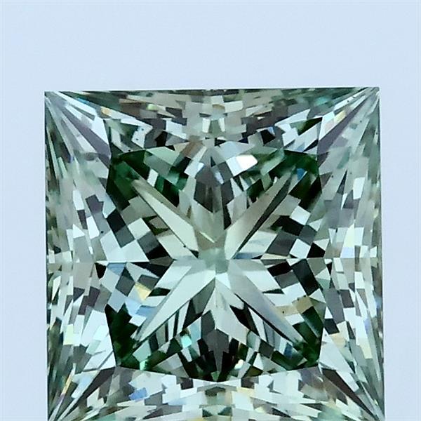 2ct Princess FANCY VIVID GREEN VS1 Lab Created Diamond