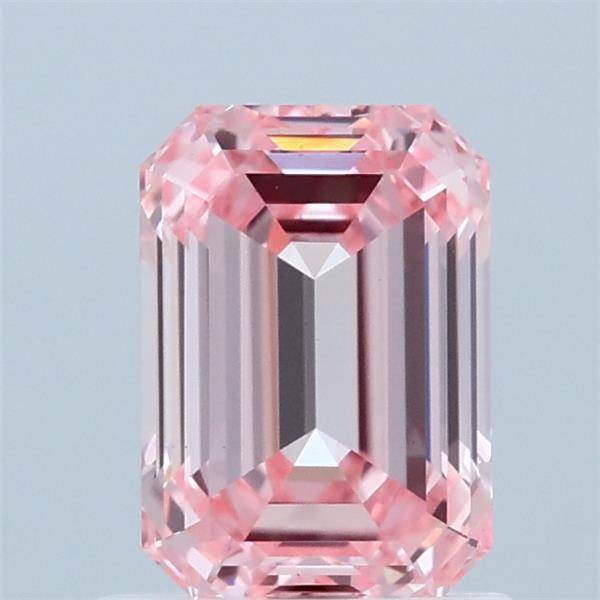 1.13ct Emerald FANCY INTENSE PINK VS1 Lab Created Diamond