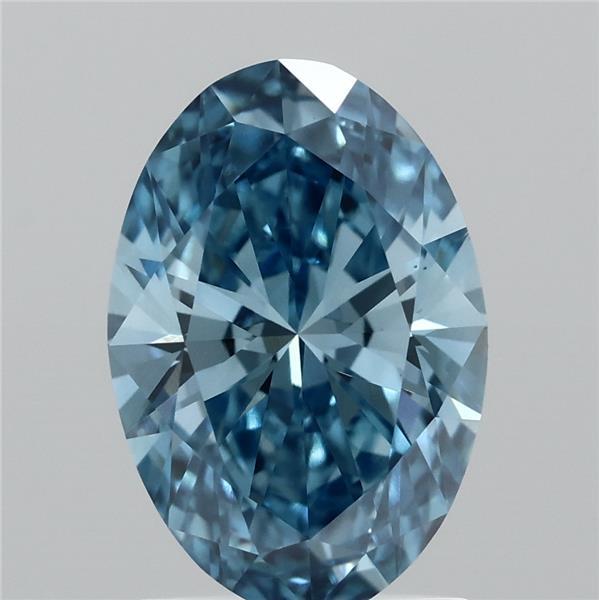 1.55ct Oval FANCY VIVID BLUE VS1 Lab Created Diamond