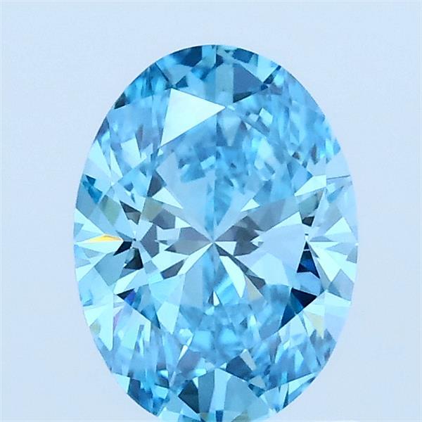 1.01ct Oval FANCY VIVID BLUE VVS2 Lab Created Diamond