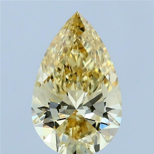 2.01ct Pear FANCY INTENSE YELLOW VS1 Lab Created Diamond