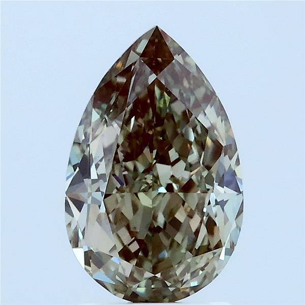 2.03ct Pear FANCY GREEN VVS2 Lab Created Diamond