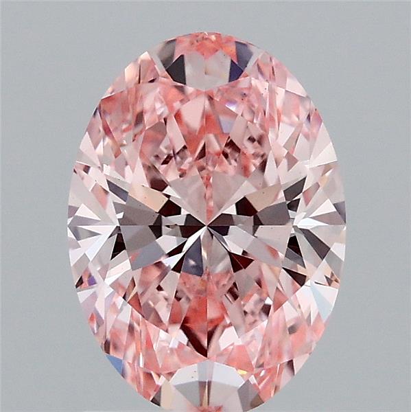 1.52ct Oval FANCY VIVID PINK VS1 Lab Created Diamond