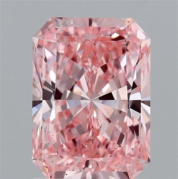 2.05ct Radiant FANCY VIVID PINK VS2 Lab Created Diamond