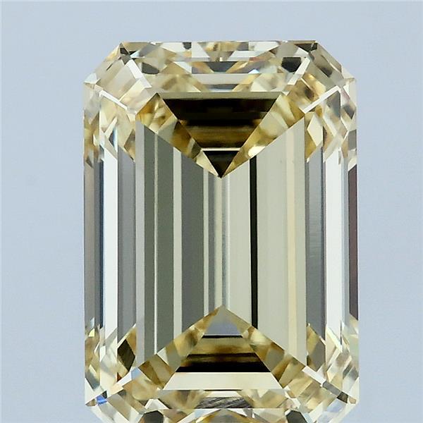 4.1ct Emerald FANCY INTENSE YELLOW VS1 Lab Created Diamond