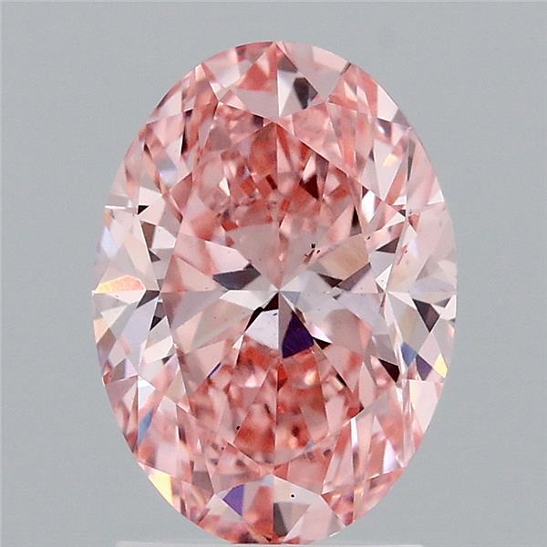 2.02ct Oval FANCY VIVID PINK VS2 Lab Created Diamond
