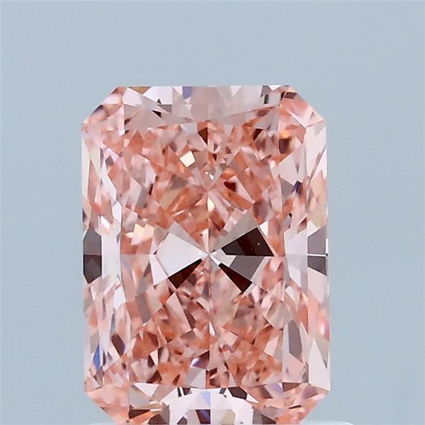 1.22ct Radiant FANCY VIVID PINK VVS2 Lab Created Diamond