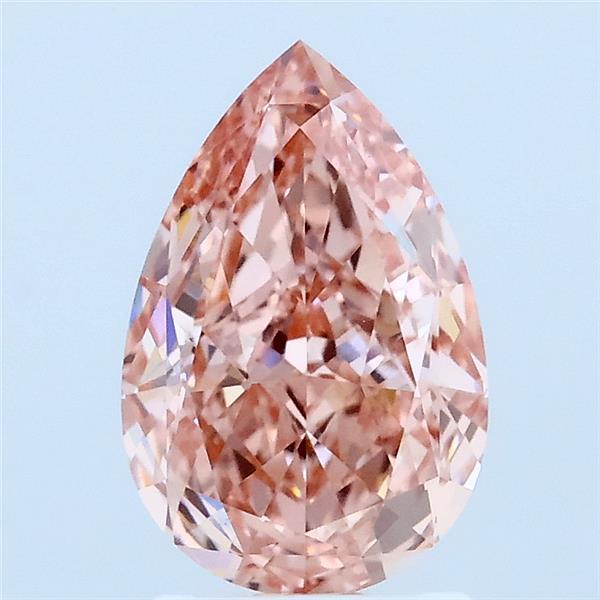 1.83ct Pear FANCY VIVID PINK VVS2 Lab Created Diamond