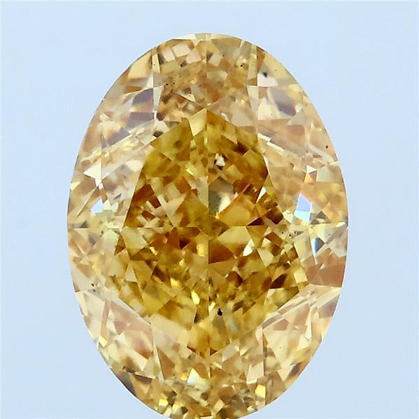 3.05ct Oval FANCY VIVID YELLOW VS2 Lab Created Diamond