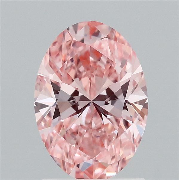 1.53ct Oval FANCY VIVID PINK VVS2 Lab Created Diamond