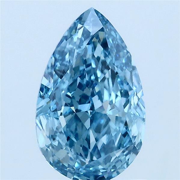 1.54ct Pear FANCY VIVID BLUE VS1 Lab Created Diamond