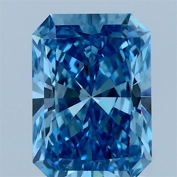 1.52ct Radiant FANCY VIVID BLUE VVS2 Lab Created Diamond