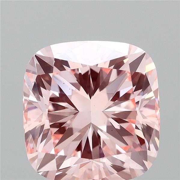 2.68ct Cushion FANCY VIVID PINK VS1 Lab Created Diamond