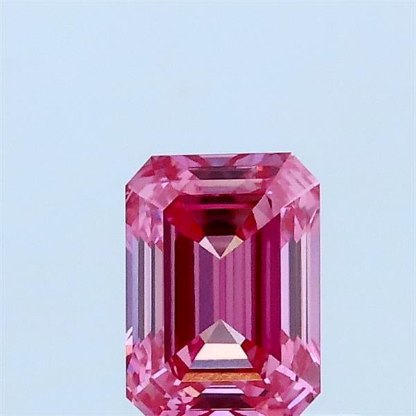 0.59ct Emerald FANCY VIVID PINK VVS2 Lab Created Diamond