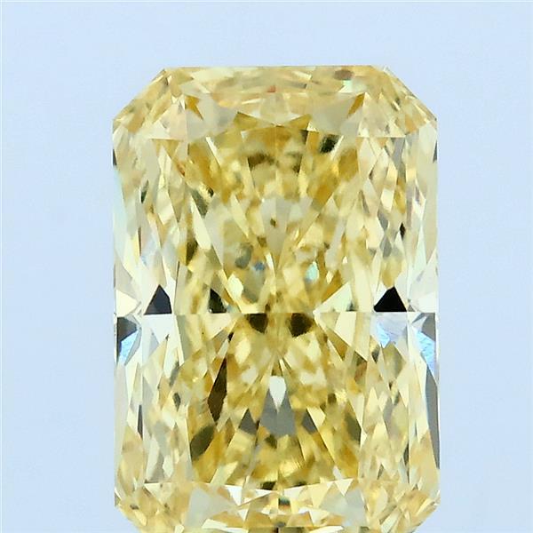 3.08ct Radiant FANCY INTENSE YELLOW VVS2 Lab Created Diamond