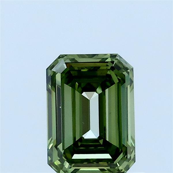 0.7ct Emerald FANCY VIVID GREEN VS1 Lab Created Diamond