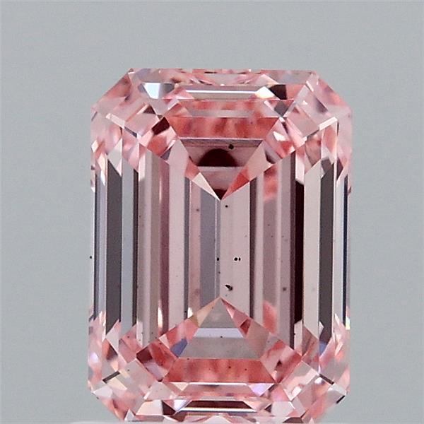 1.53ct Emerald FANCY INTENSE PINK VS2 Lab Created Diamond