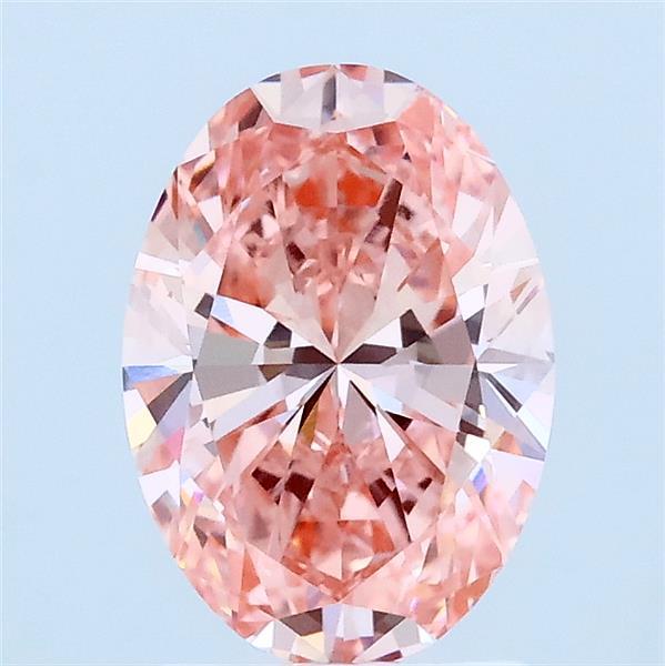 1.5ct Oval FANCY VIVID PINK VVS2 Lab Created Diamond