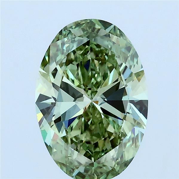 2ct Oval FANCY VIVID GREEN VVS2 Lab Created Diamond
