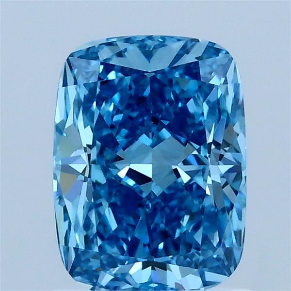 1.28ct Cushion FANCY VIVID BLUE VVS2 Lab Created Diamond