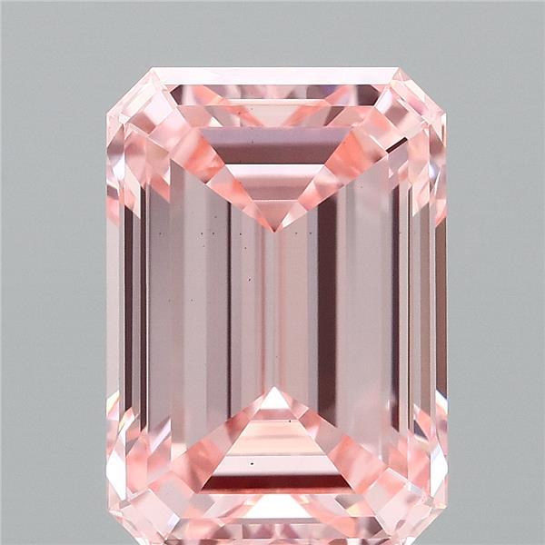 2.06ct Emerald FANCY INTENSE PINK VS1 Lab Created Diamond