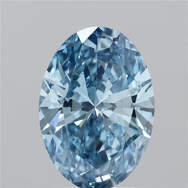 2ct Oval FANCY VIVID BLUE VS1 Lab Created Diamond