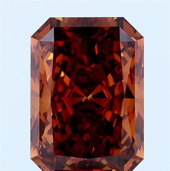 4.1ct Radiant FANCY ORANGY BROWN VS2 Lab Created Diamond