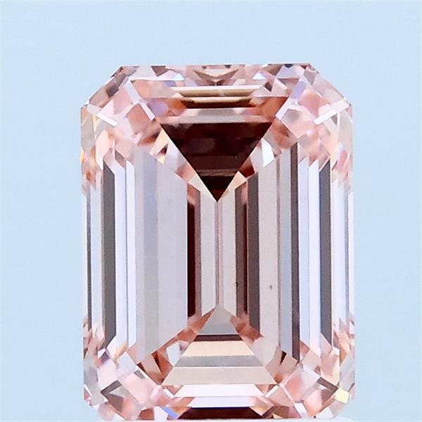 1.53ct Emerald FANCY INTENSE PINK VS1 Lab Created Diamond