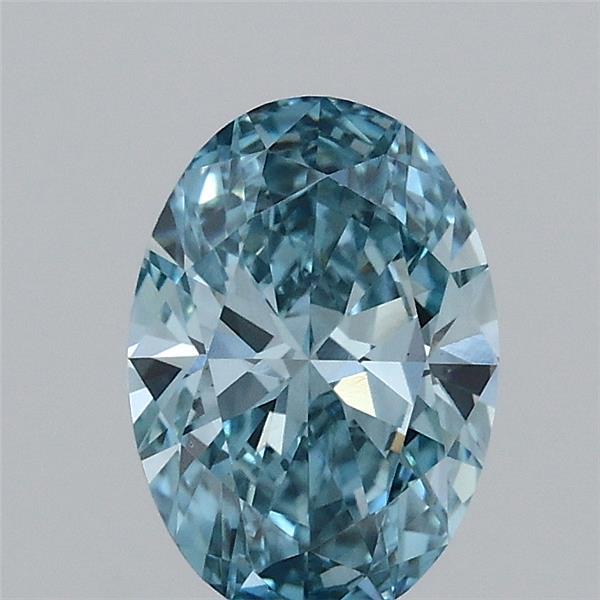 1.05ct Oval FANCY VIVID BLUE VS1 Lab Created Diamond