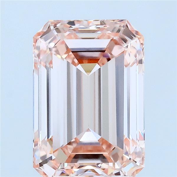 3.21ct Emerald FANCY INTENSE PINK VVS2 Lab Created Diamond