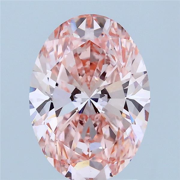 2.08ct Oval FANCY VIVID PINK VS1 Lab Created Diamond